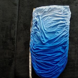 2 For $12/ Rayon Blue Ombre Ruched Skirt Size S